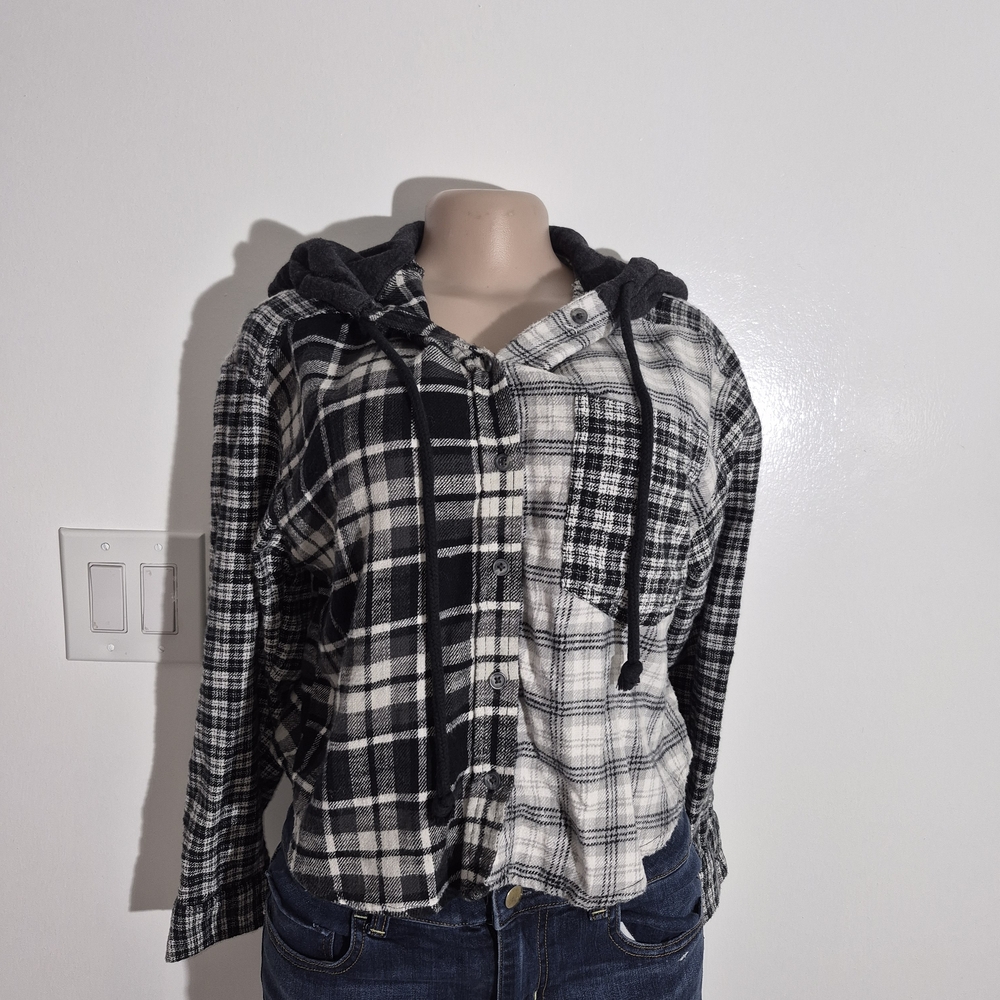 Plaid Hooded Women's Jacket